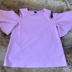 Small Open Shoulder Lavender Top